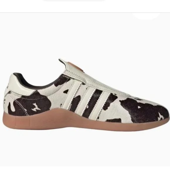 Adidas Taekwondo Mei Cow Print Leather Hair Ballet Sneakers - Picture 1 of 10